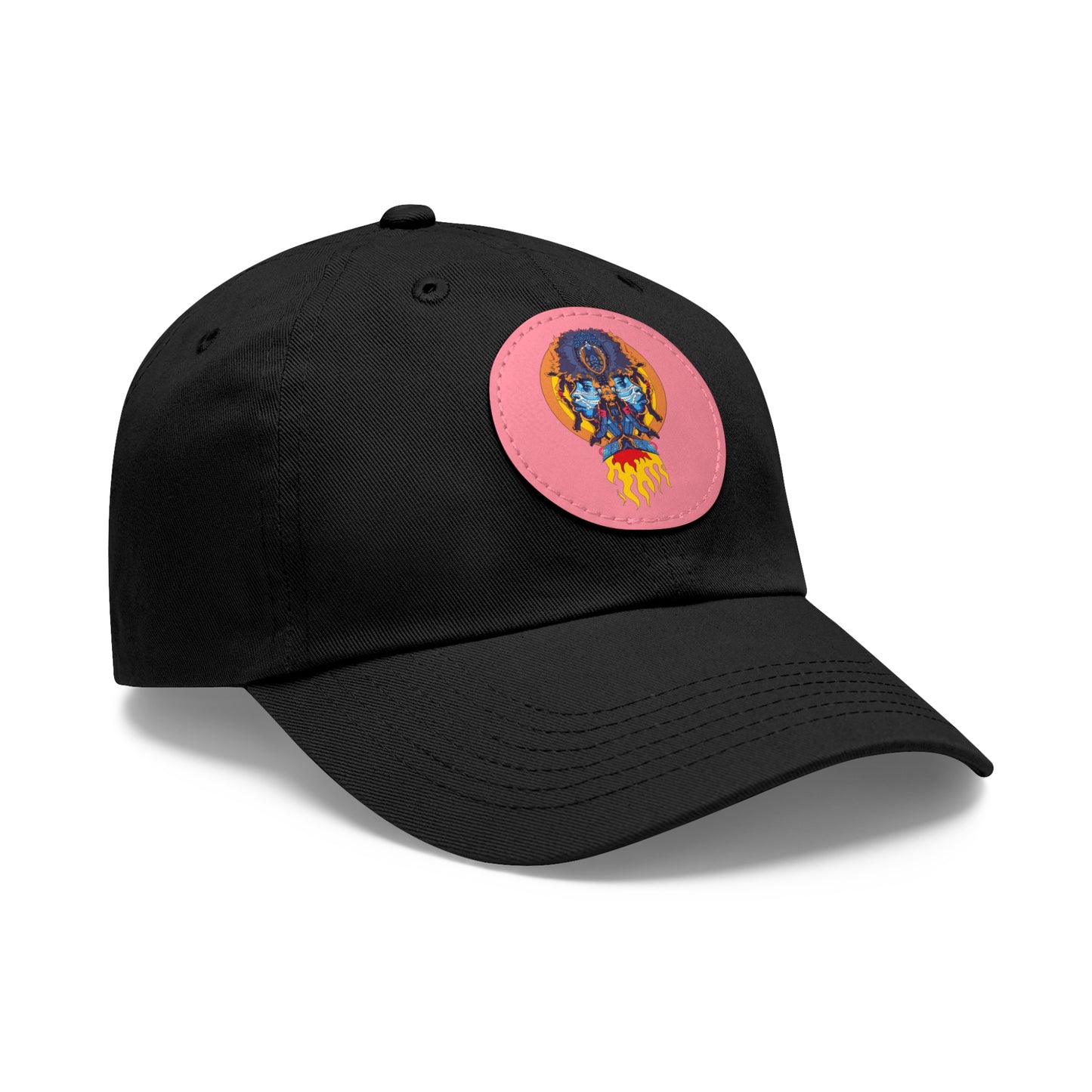 AfroNeo Dad Hat with Leather Patch (Round)