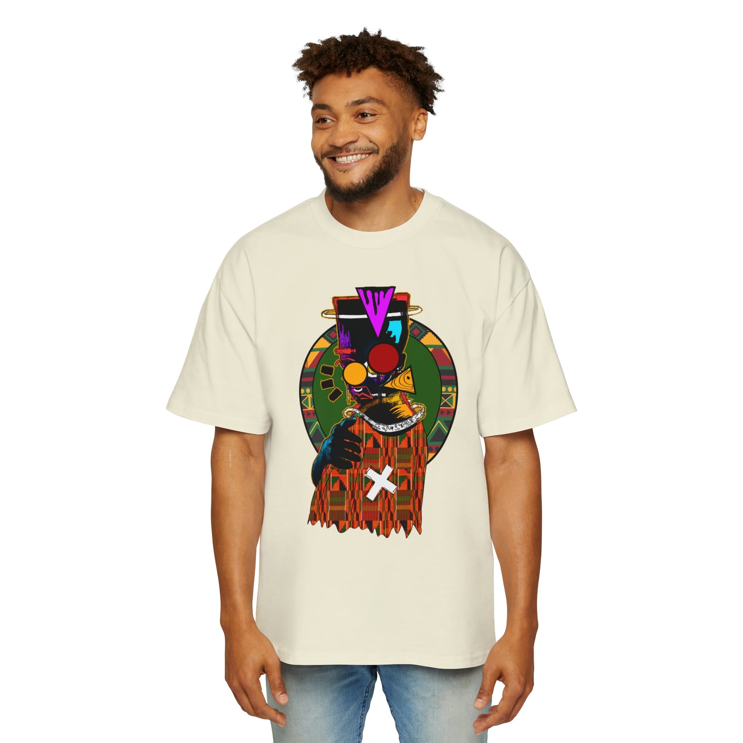 AfroMask Men's Heavy Oversized Tee