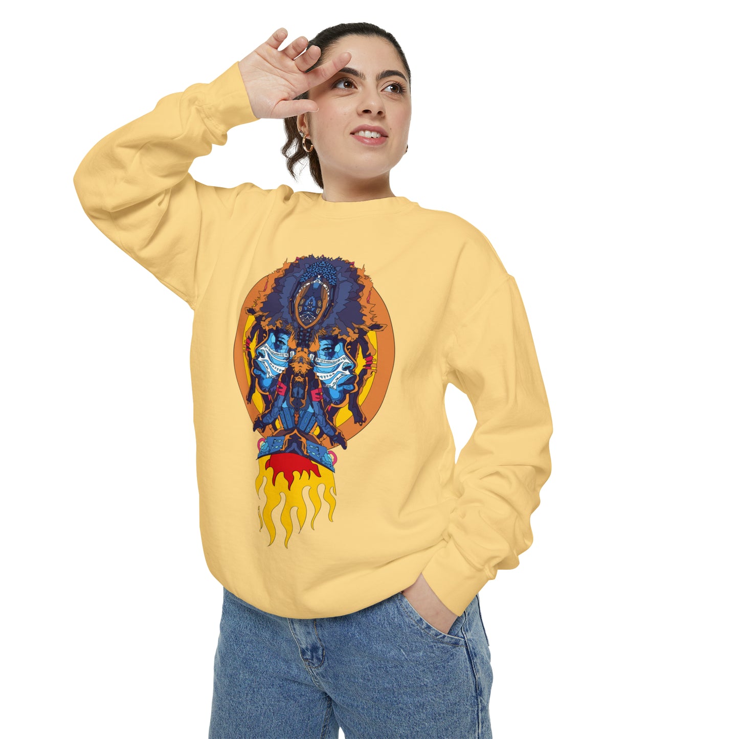 AfroNeo Unisex Garment-Dyed Sweatshirt