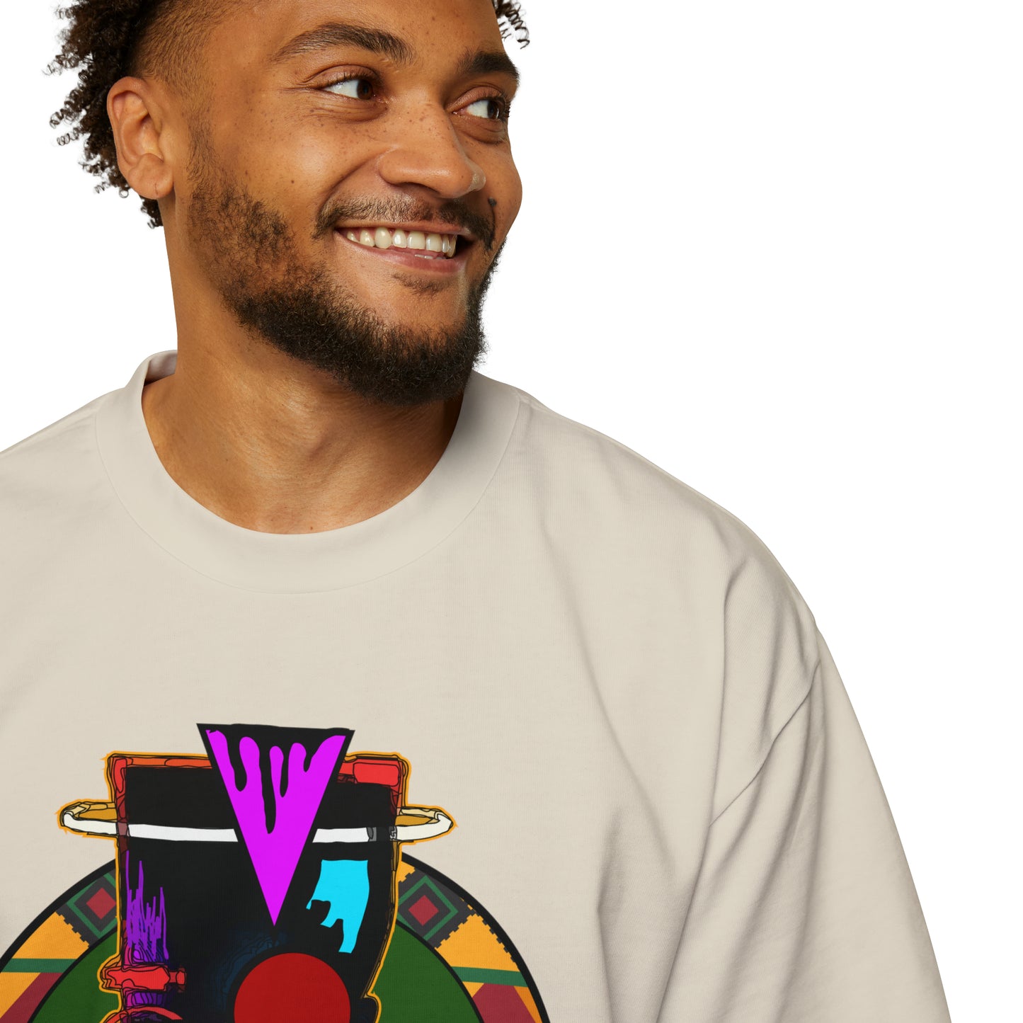 AfroMask Men's Heavy Oversized Tee