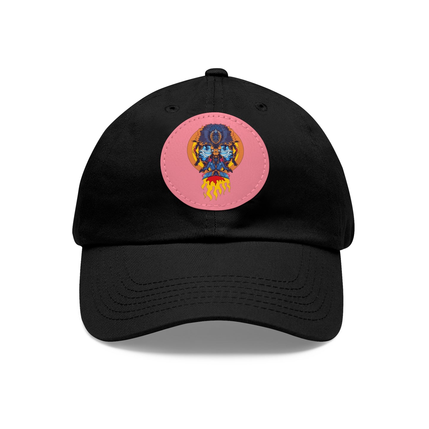 AfroNeo Dad Hat with Leather Patch (Round)