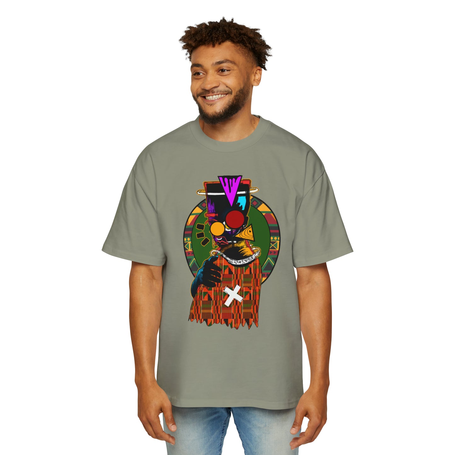 AfroMask Men's Heavy Oversized Tee