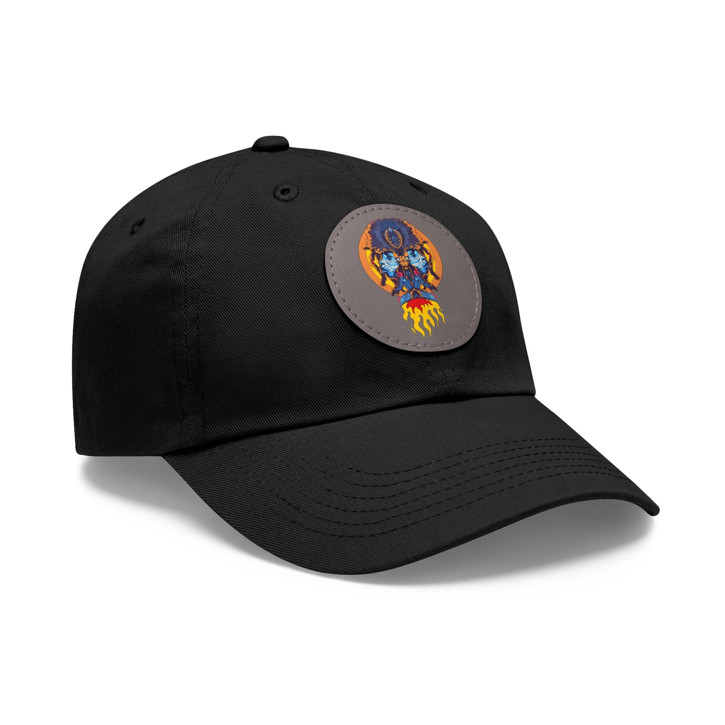 AfroNeo Dad Hat with Leather Patch (Round)