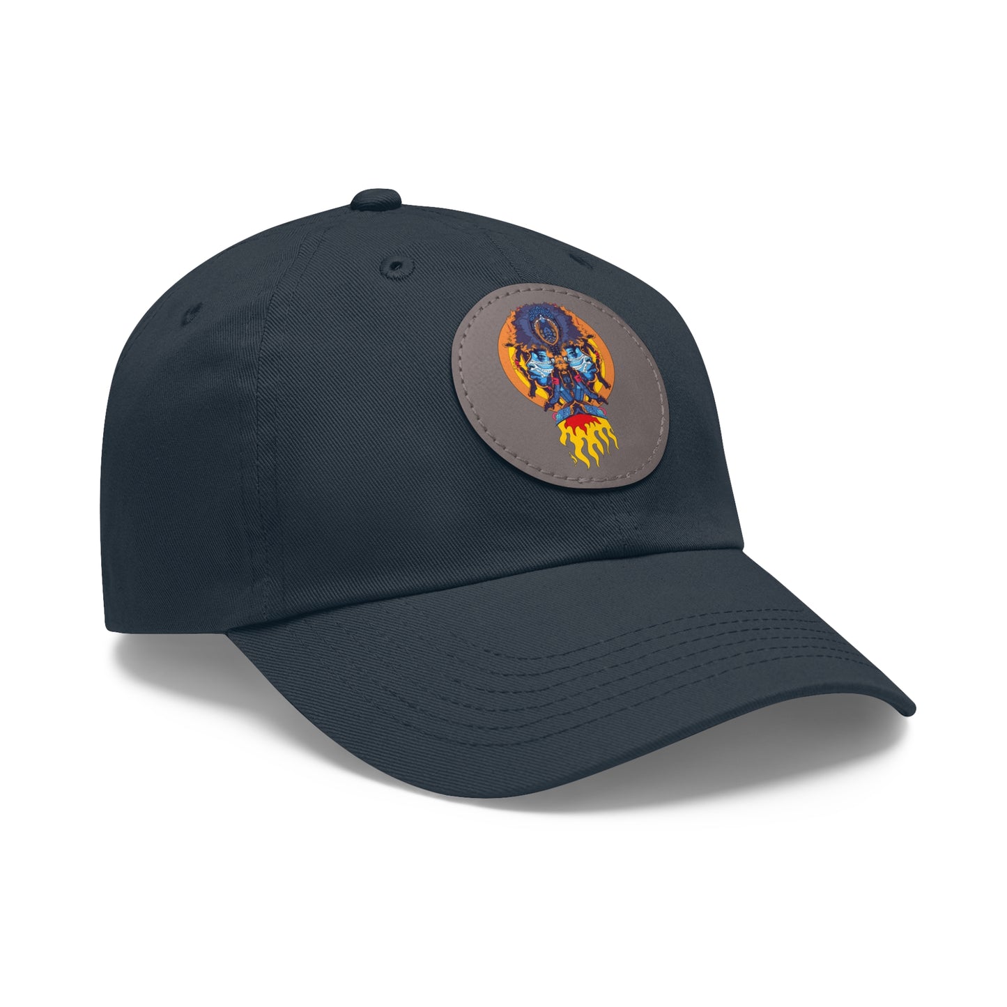 AfroNeo Dad Hat with Leather Patch (Round)