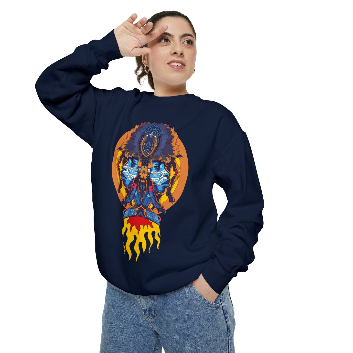 AfroNeo Unisex Garment-Dyed Sweatshirt