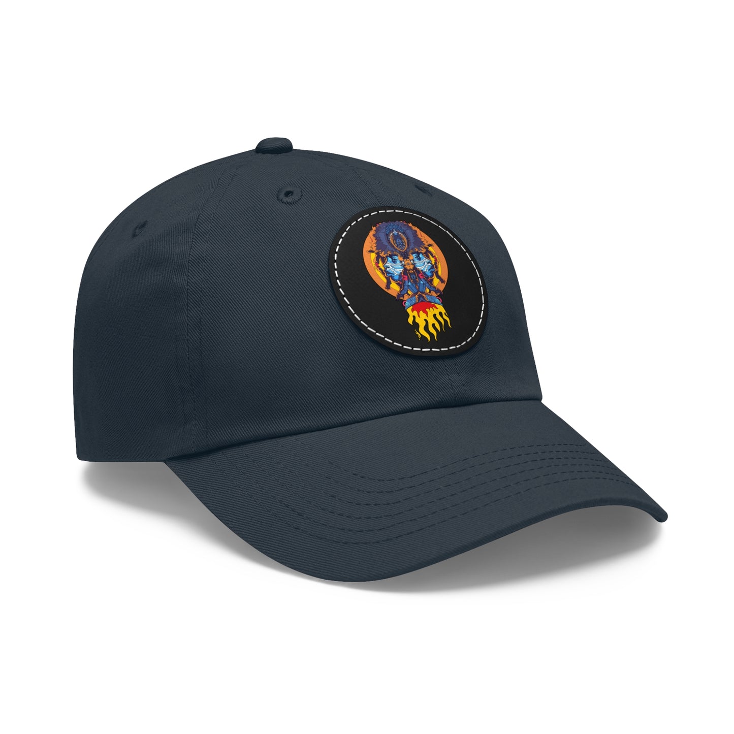 AfroNeo Dad Hat with Leather Patch (Round)