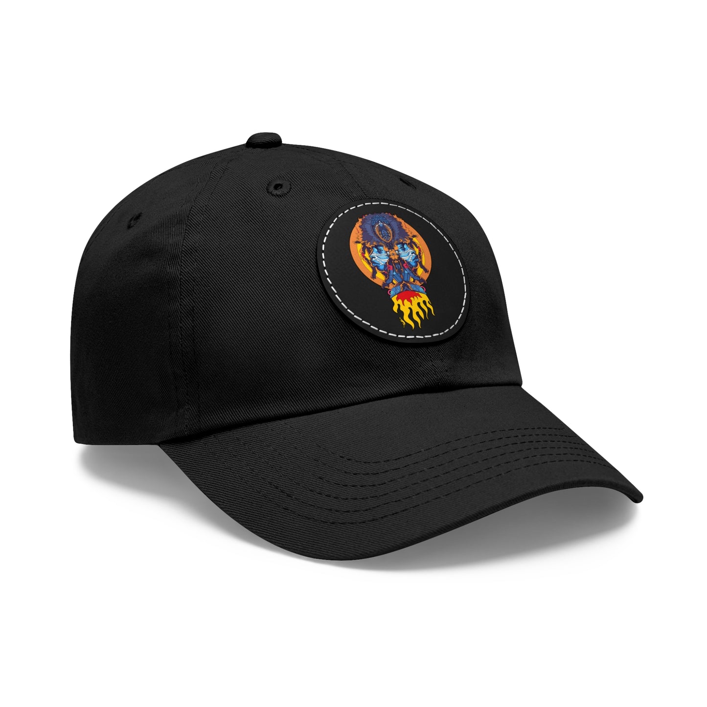 AfroNeo Dad Hat with Leather Patch (Round)