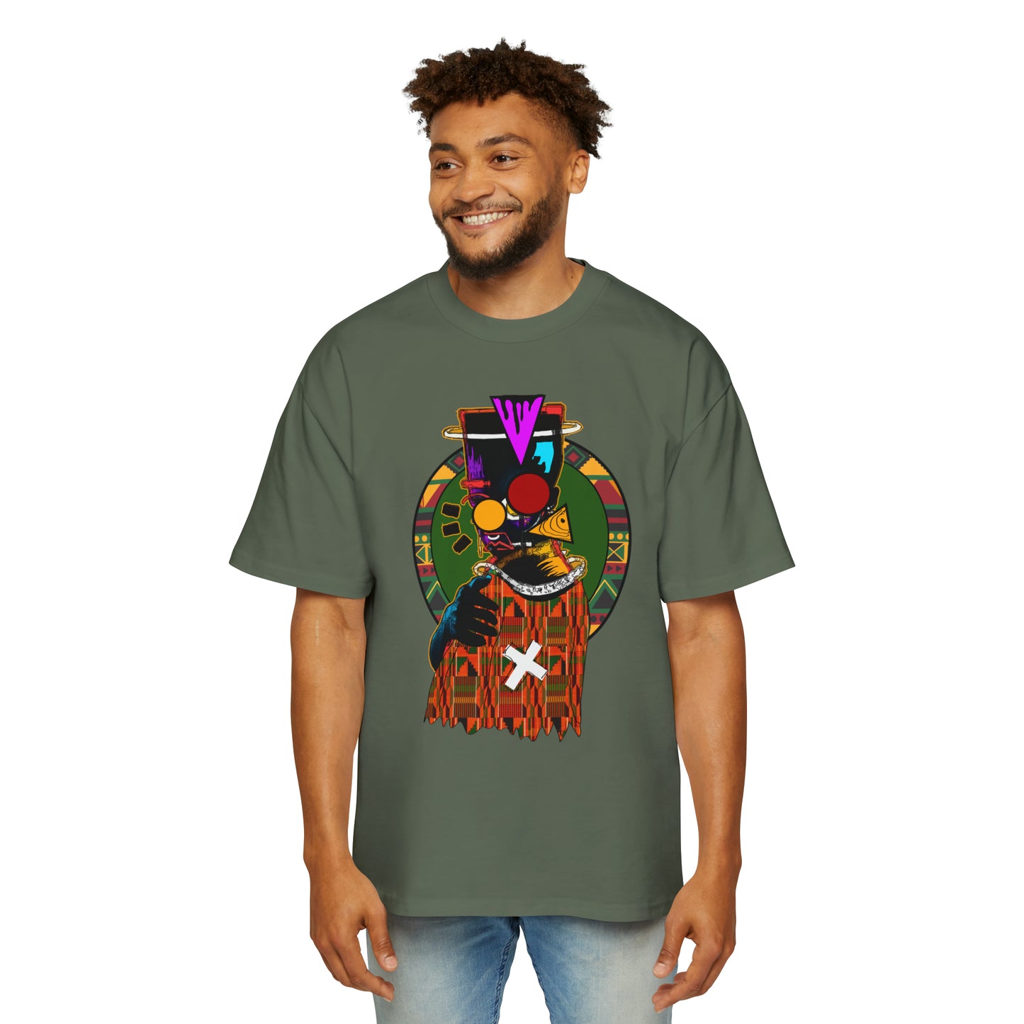 AfroMask Men's Heavy Oversized Tee