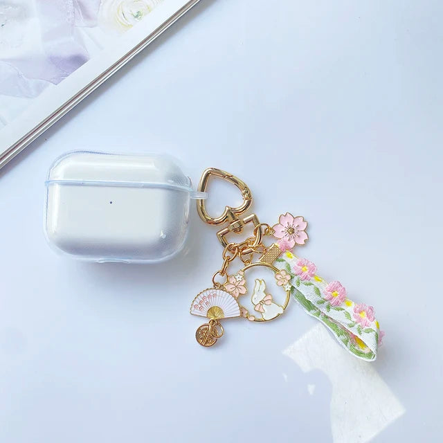 Cute with Chain Cover for Apple Airpods 1 2 3 Case Luxury Butterfly Keychain Earphone Case for Airpods PRO Case Box Airpods 3