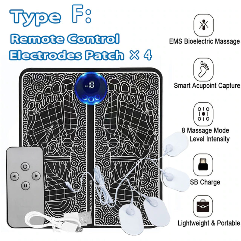 "Revitalize and Soothe Your Feet with the Ultimate Electric Foot Massager - Experience Pain Relief, Enhanced Blood Circulation, and Deep Muscle Relaxation with EMS Acupoints Therapy"