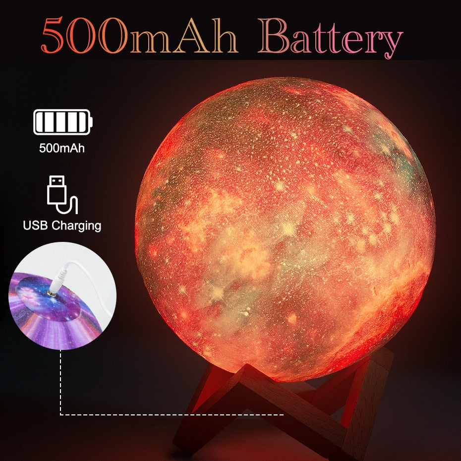 3D Magic Moon LED Light