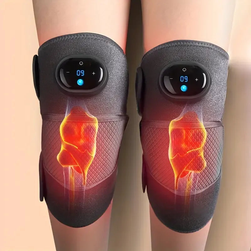 3-in-1 Therapeutic Vibration Heated Knee, Elbow, and Shoulder Brace with Adjustable Modes