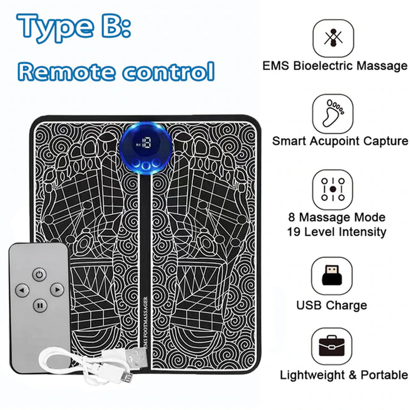 "Revitalize and Soothe Your Feet with the Ultimate Electric Foot Massager - Experience Pain Relief, Enhanced Blood Circulation, and Deep Muscle Relaxation with EMS Acupoints Therapy"